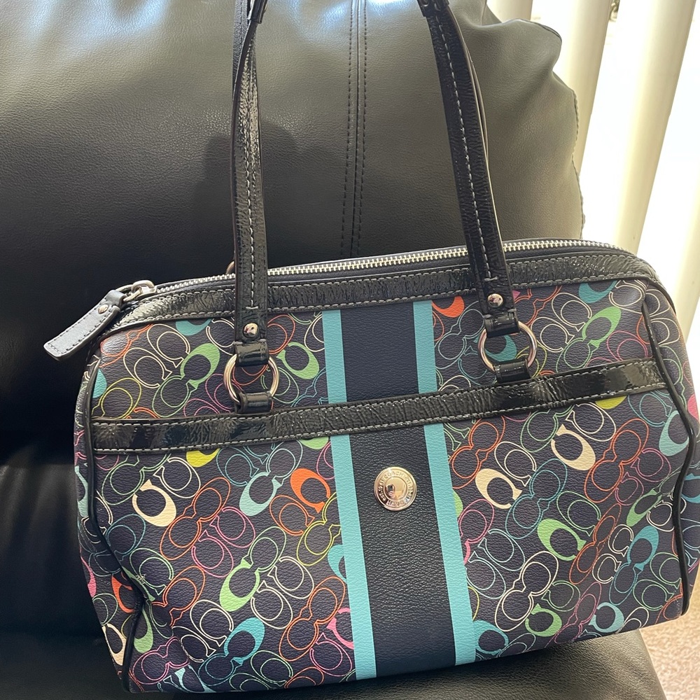 USED🔸Coach multicolor satchel